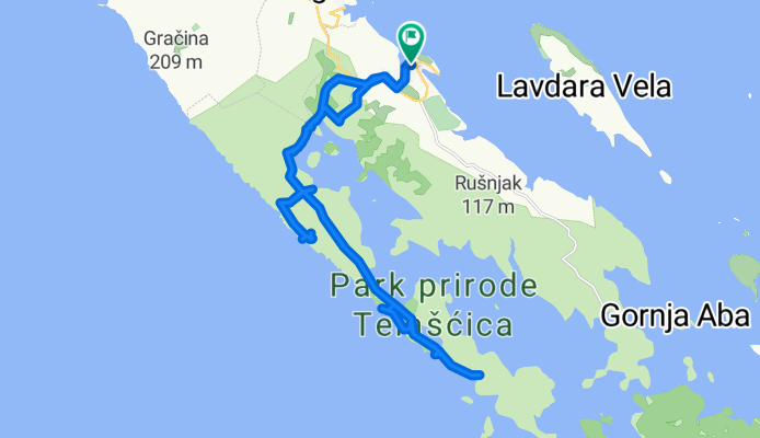 Sali-Telaščica( cliff, slano jezero)