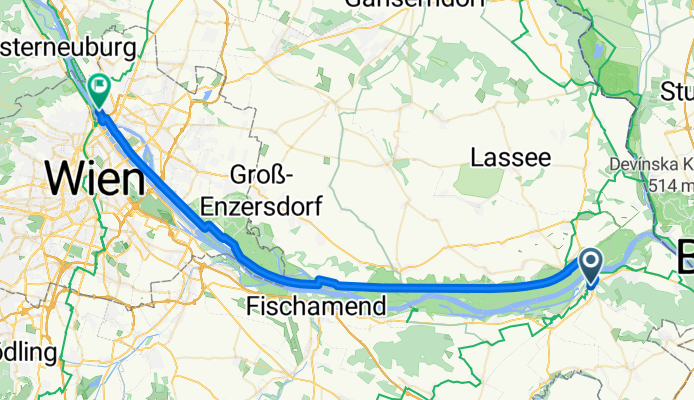 Hauptplatz nach Donauinselplatz