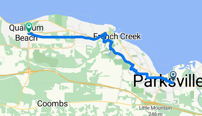 From Parksville to Qualicum Beach