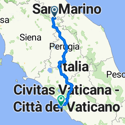 futura Regina Ciclovia Tiberina, traccia totale estiva