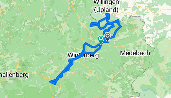 Küstelberg, Hochheide, Hängebrücke Willingen,  Graf Stolberghütte,  Titmaringhausen, Küstelberg