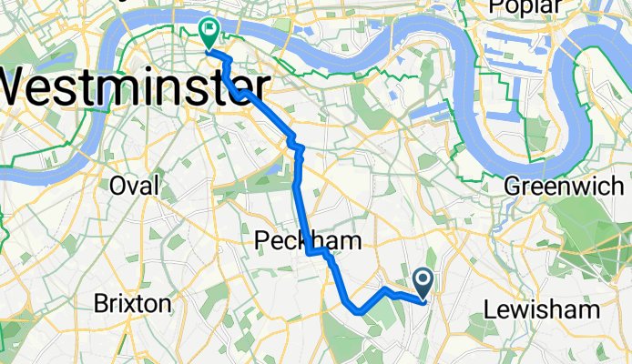 Route in London