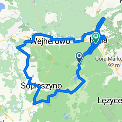 Reda Marianowo - Nowy Dwór Wejherowski -  Przetoczyno - Gowino - Zibertowo - Wejherowo - Reda