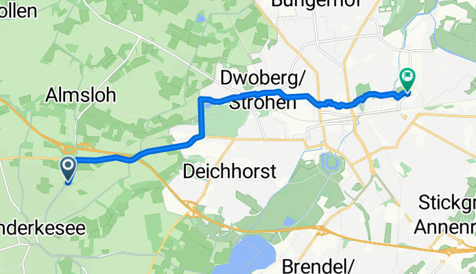Urneburger Feld nach Butjadinger Straße