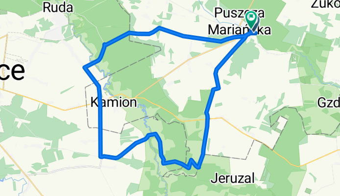 Króla J Sobieskiego, Puszcza Mariańska do Króla J Sobieskiego, Puszcza Mariańska