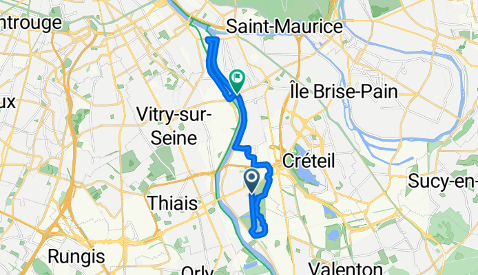 Avenue Victor Hugo, Choisy-le-Roi à Quai Jean-Baptiste Clément, Alfortville