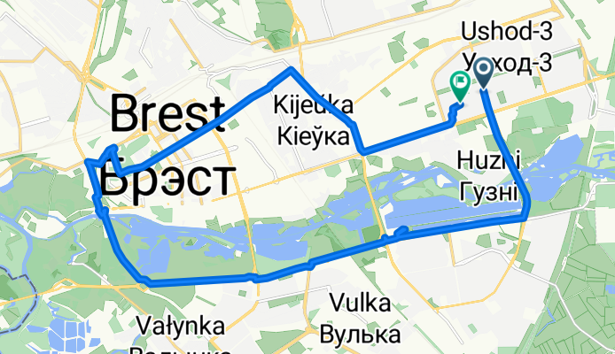 улица Кривошеина, Брест до улица Кривошеина, Брест