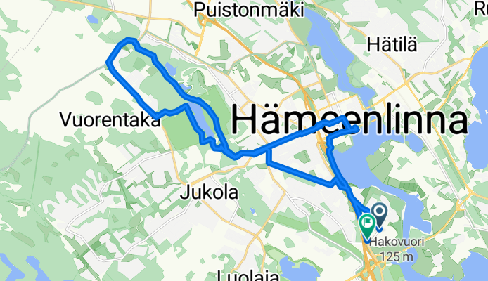 Route in Hämeenlinna