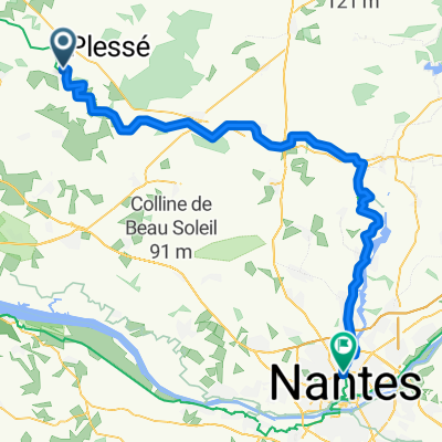 Rue du Port, Guenrouet to Boulevard Amiral Courbet, Nantes