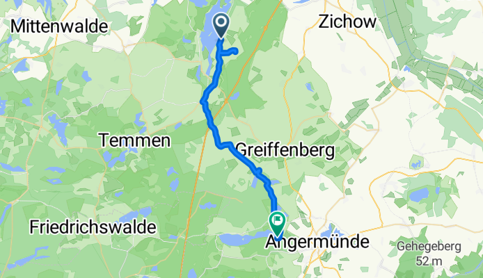 Lindenallee nach Zum Wolletzsee
