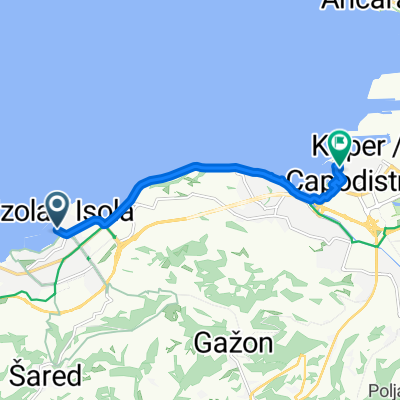 Veliki trg, Izola nach Župančičeva ulica, Koper