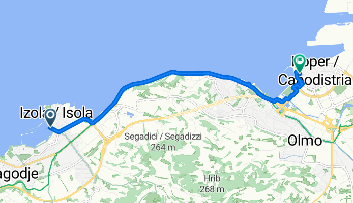 Veliki trg, Izola nach Župančičeva ulica, Koper