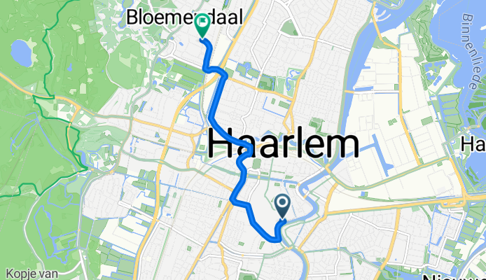 Oude Groenmarkt, Haarlem to Acacialaan, Bloemendaal