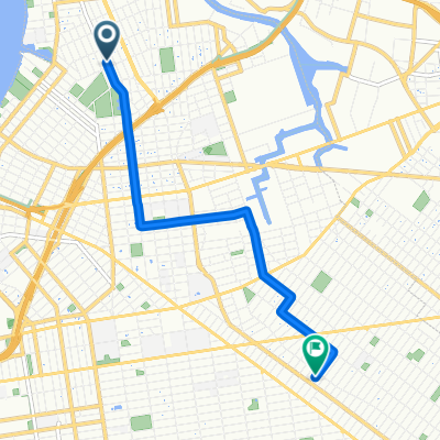 Manhattan Ave, New York to Greene Ave, New York