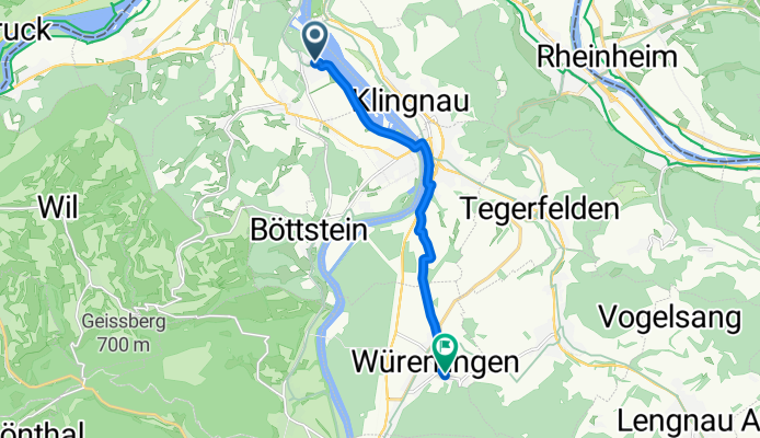 Lerchenweg, Leuggern nach Baderweg, Würenlingen