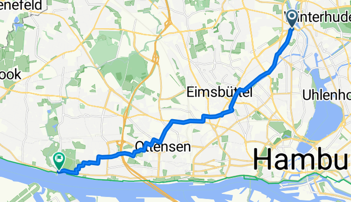 Ludolfstraße, Hamburg nach Nord-Ostsee-Wanderweg, Hamburg