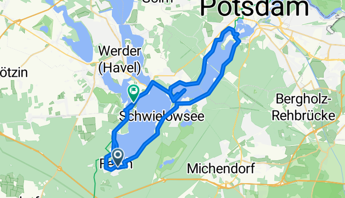 Beelitzer Straße, Schwielowsee nach Fercher Straße, Werder (Havel)