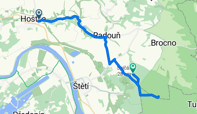 Hřbitovní, Hoštka do Radouň, Štětí