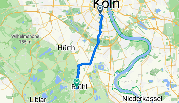 Salierring, Köln nach Balthasar-Neumann-Platz, Brühl