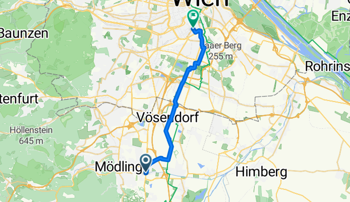 48.082, 16.312 nach 48.188, 16.364