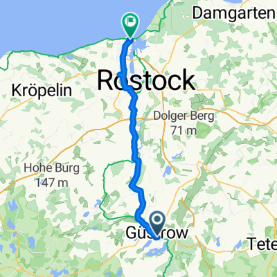 Güstrow, Güstrow nach Am Strom, Rostock