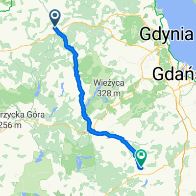 Route from Nowa Wieś Lęborska