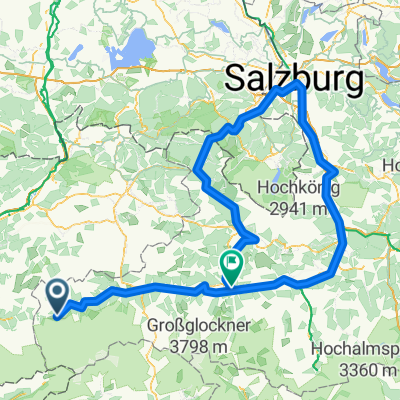 A: Tauernradwegrunde Gesamtverlauf