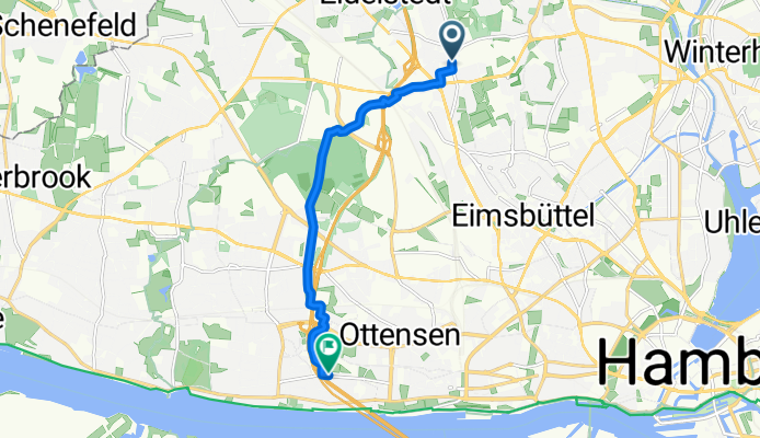 Wördemanns Weg, Hamburg nach Bernadottestraße, Hamburg