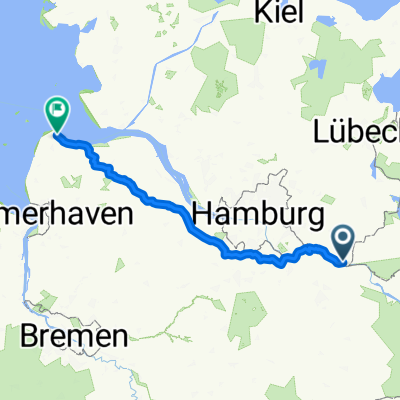 Lauenburg/Elbe nach Rathausplatz, Cuxhaven