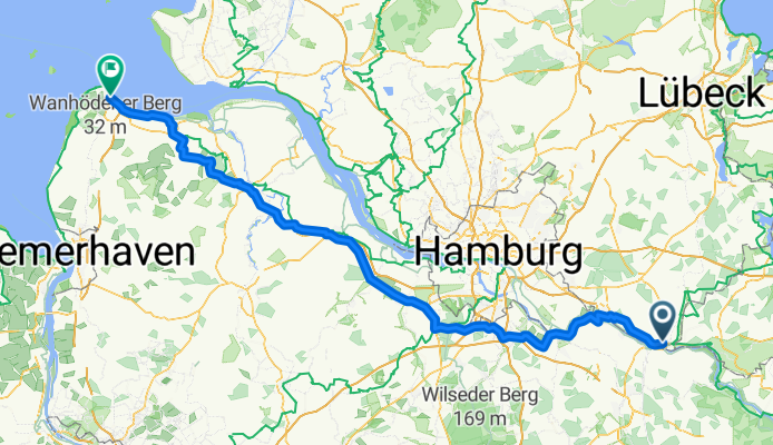 Lauenburg/Elbe nach Rathausplatz, Cuxhaven