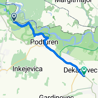46.481° N 16.514° W nach Ulica Kalnička, Domašinec