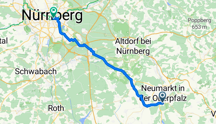 Von Neumarkt in der Oberpfalz bis Nürnberg