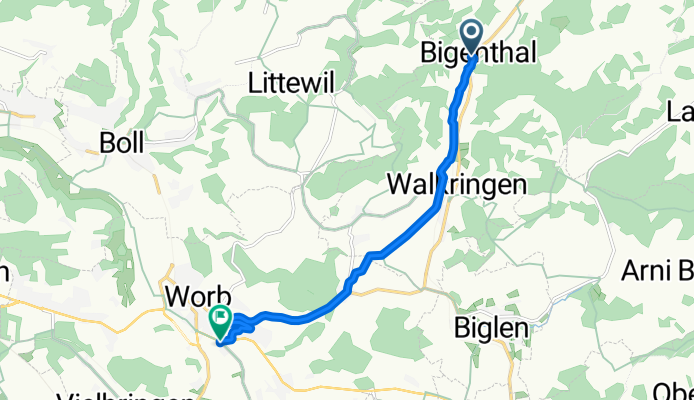 Küebiweg, Bigenthal nach Richigenstrasse, Worb