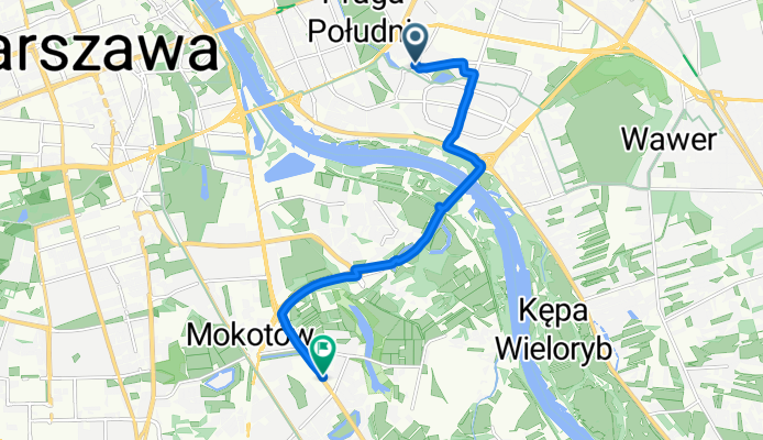 Poligonowa, Warszawa do Powsińska, Warszawa