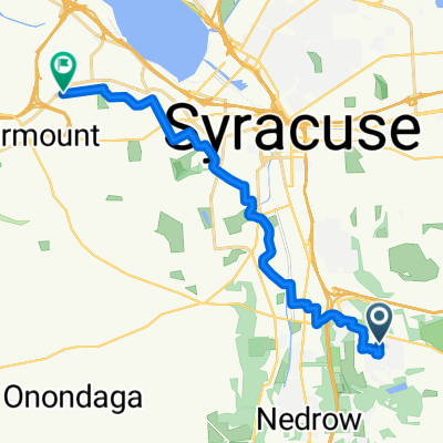 Route from Jamesville