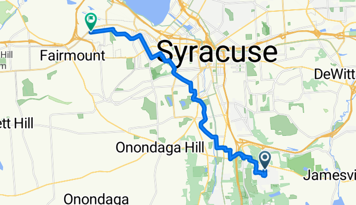 Route from Jamesville