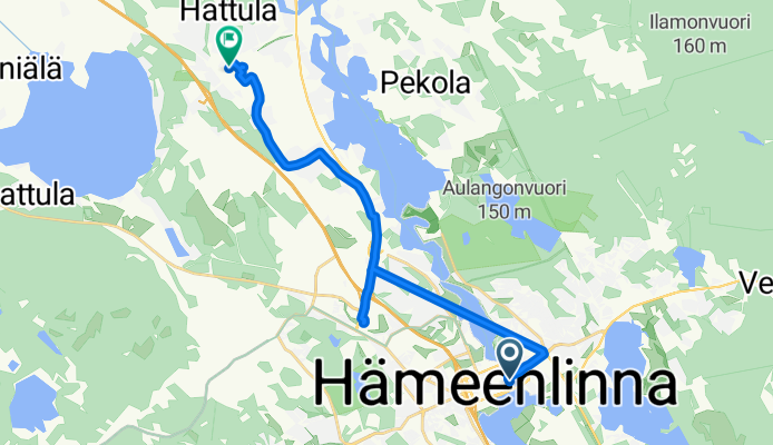 Rauhankatu, Hämeenlinna do Merventie, Parola