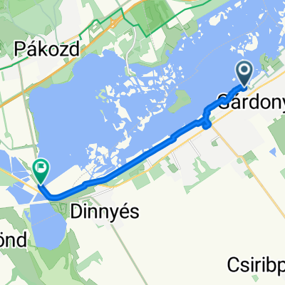 Holdfény sétány, Gárdony - 6213-as mellékút, Pákozd