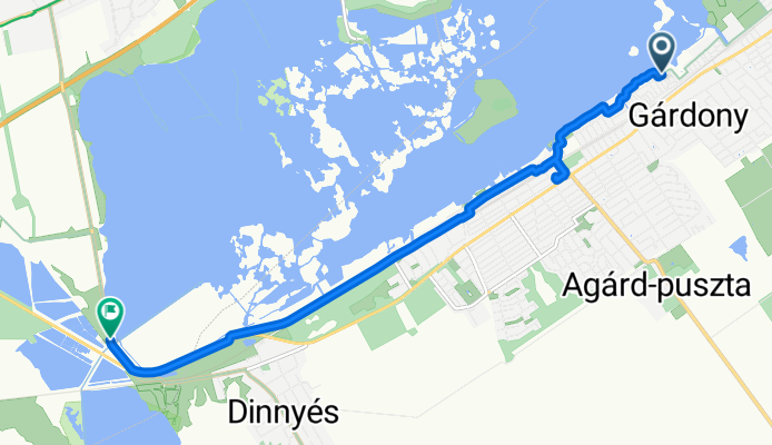 Holdfény sétány, Gárdony - 6213-as mellékút, Pákozd