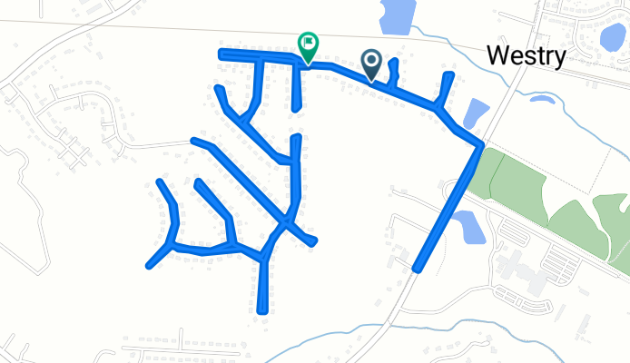 Carriage Farm Rd, Rocky Mount to Carriage Farm Rd, Rocky Mount