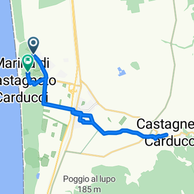 Via del Seggio, Castagneto Carducci nach Via Giosuè Borsi, Castagneto Carducci