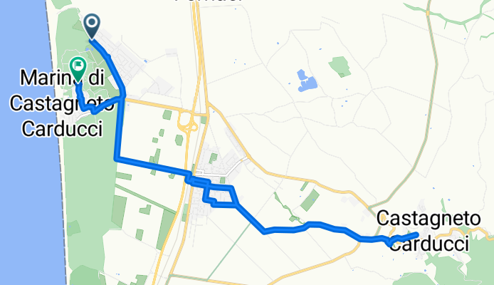 Via del Seggio, Castagneto Carducci nach Via Giosuè Borsi, Castagneto Carducci