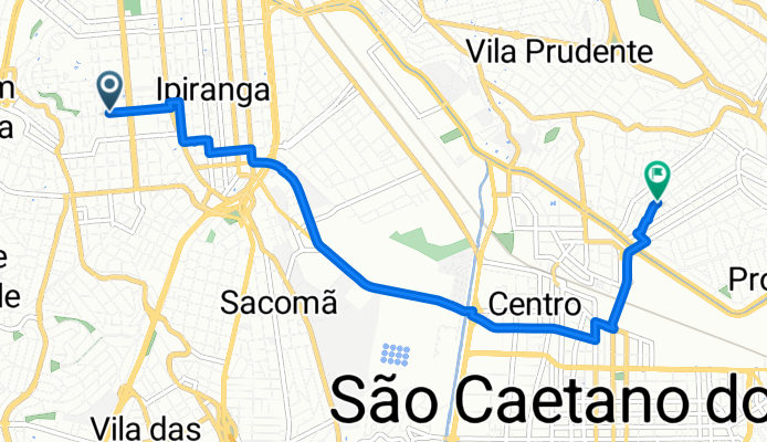 De Rua Arcipreste Andrade a Rua Taicurê