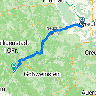 Route von Bayreuth