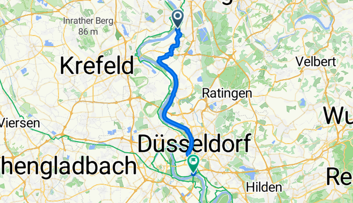 Rheinufer nach Fleher Deich