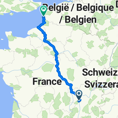 Rue de la Saulaie, Les Roches-de-Condrieu à Place Édouard VII, Le Touquet-Paris-Plage