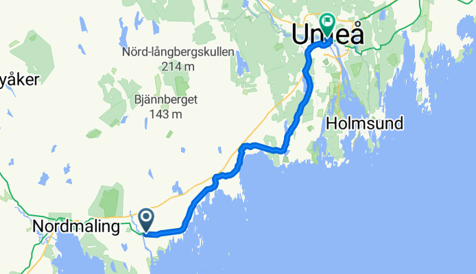Länsväg AC 514, Håknäs nach Västra Strandgatan, Umeå