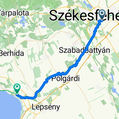 Tóváros, Székesfehérvár nach Bakony utca, Balatonakarattya