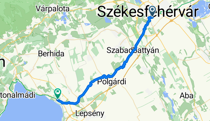 Tóváros, Székesfehérvár nach Bakony utca, Balatonakarattya