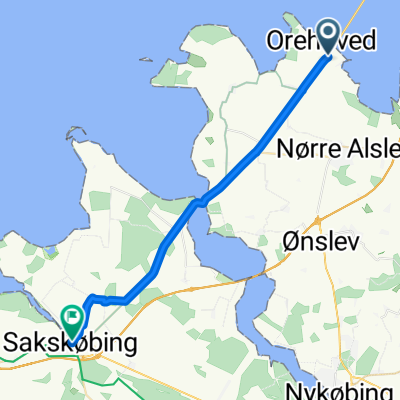 Orehoved Langgade, Nørre Alslev to Torvet, Sakskøbing